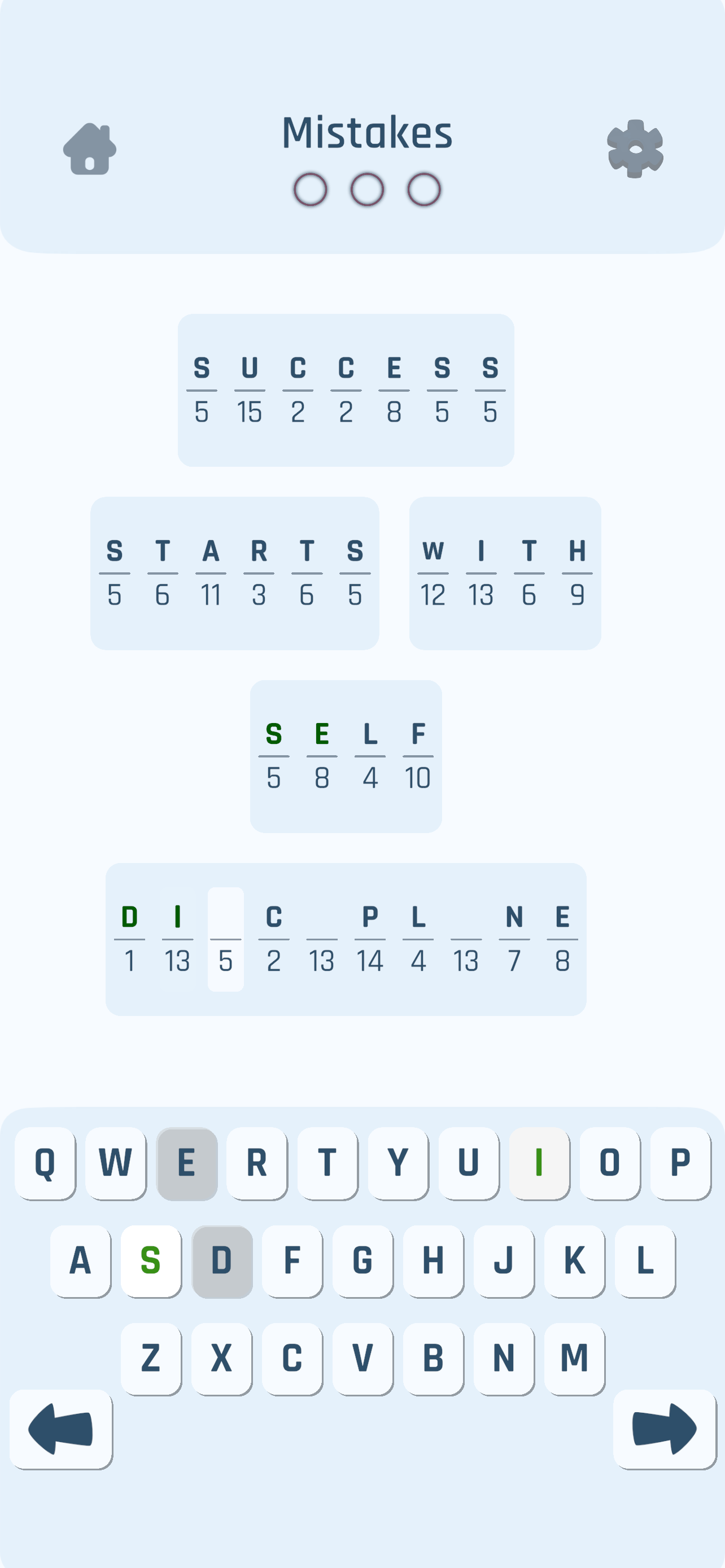 DeCipher Word Puzzle gameplay screen 1