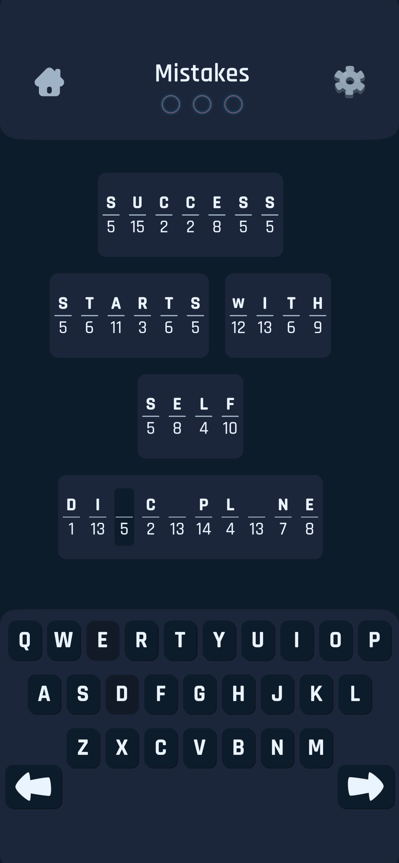 DeCipher Word Puzzle gameplay screen 2