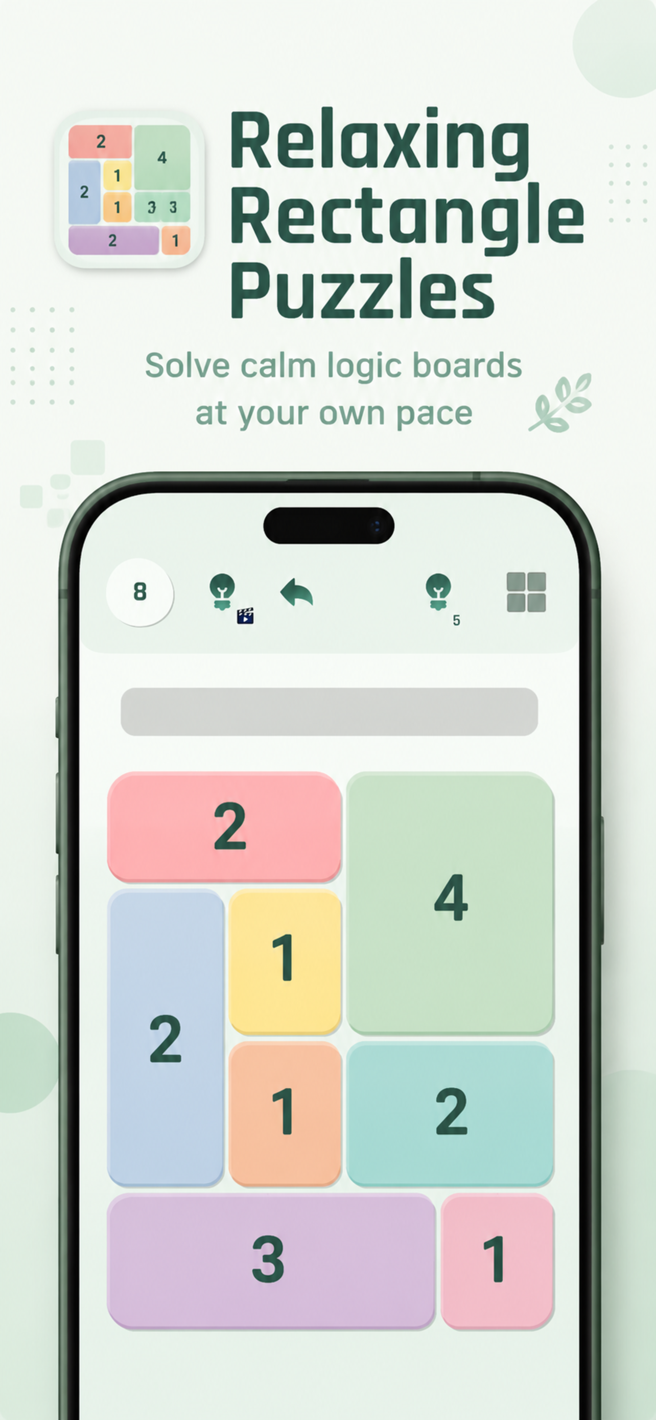 Shikaku Puzzle Game board gameplay screen