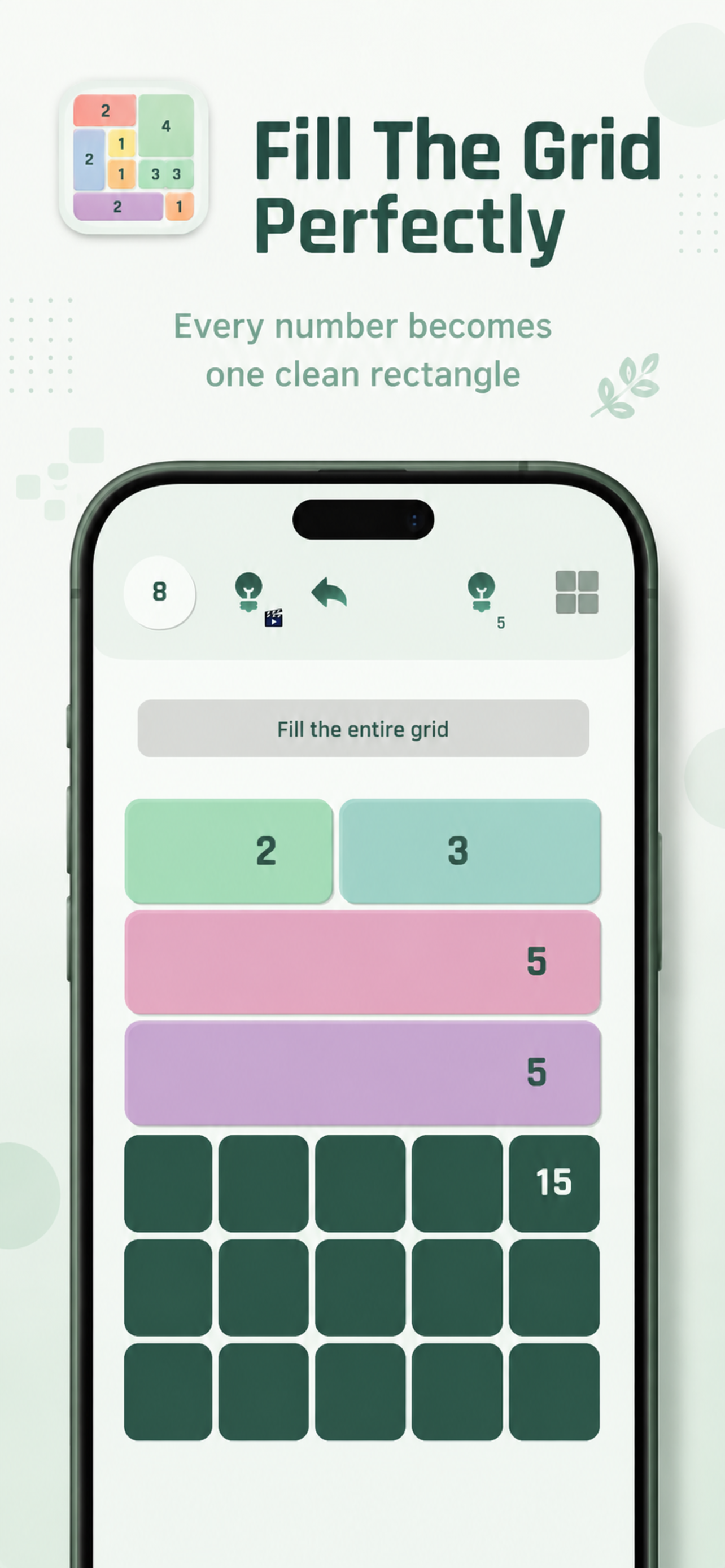 Shikaku Puzzle Game gameplay screen